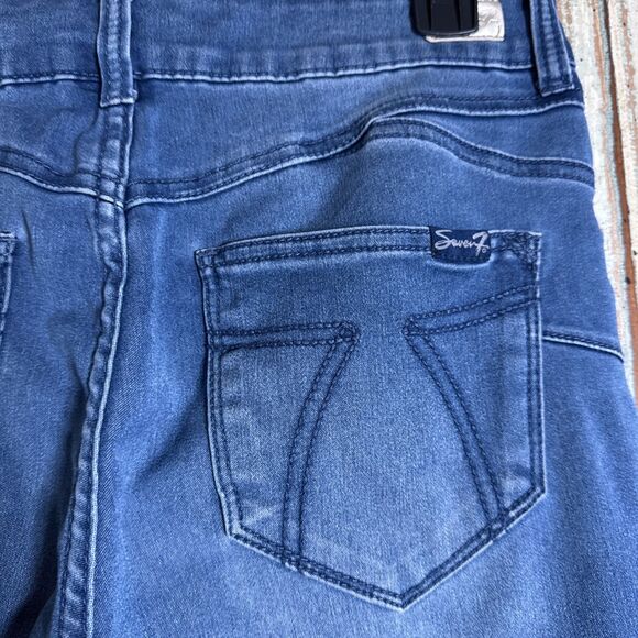 Seven7 Womens Size 12 Medium Wash High Waist Stretch Booty Shaper Jeans - Picture 4 of 9